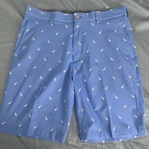 Walter Hagen Blue Patterned Men's Shorts